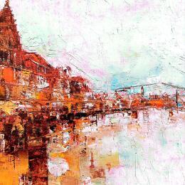 Painting Le pont d'Haarlem by Davroux Philippe  | Painting Impressionism Oil