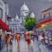 Painting On va voir le Sacré Coeur by Degabriel Véronique | Painting Figurative Landscapes Urban Life style Oil