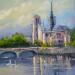 Painting Renaissance de Notre Dame de Paris by Degabriel Véronique | Painting Figurative Landscapes Urban Life style Oil