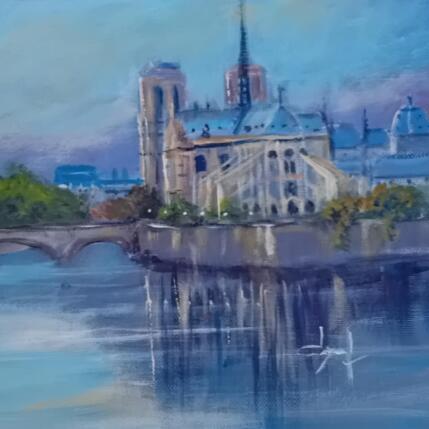 Painting Notre Dame de Paris by Degabriel Véronique | Painting Figurative Oil Landscapes, Life style, Pop icons, Urban