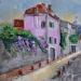 Painting Une rue de Montmartre  by Degabriel Véronique | Painting Impressionism Landscapes Urban Life style Oil