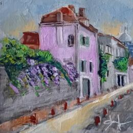 Painting Une rue de Montmartre  by Degabriel Véronique | Painting