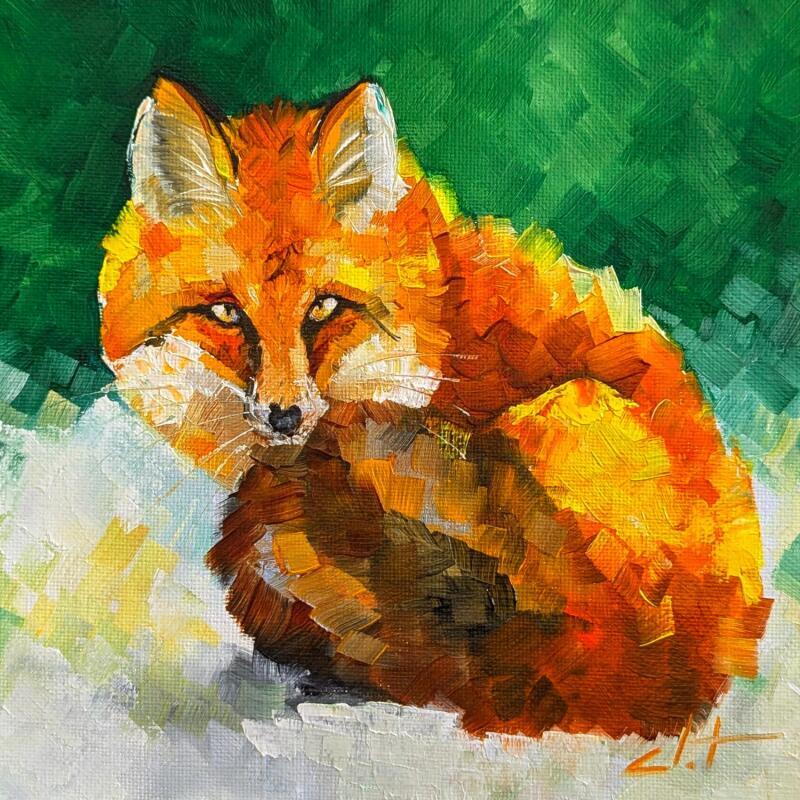 Peinture Marylou  par CLOT | Tableau Figuratif Animaux Huile