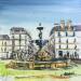 Peinture Troyes Fontaine Argence par Hoffmann Elisabeth | Tableau Figuratif Urbain Aquarelle