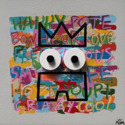 Peinture WELCOME par Mam | Tableau Pop-art Acrylique Icones Pop, Minimaliste, Portraits