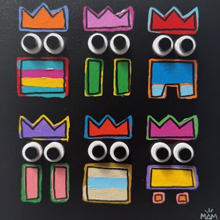 Peinture 6 POTOS par Mam | Tableau Pop-art Acrylique Icones Pop, Minimaliste