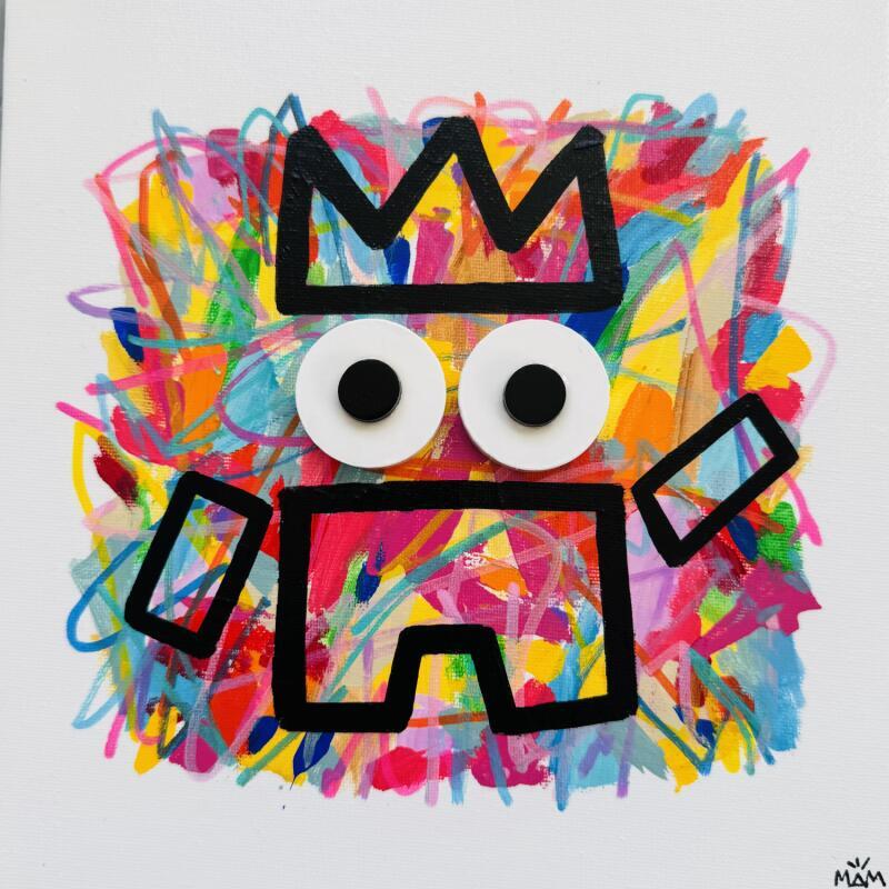 Gemälde HELLO POTE von Mam | Gemälde Pop-Art Porträt Pop-Ikonen Alltagsszenen Acryl