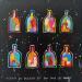 Peinture 8  BOTTLES par Mam | Tableau Pop-art Icones Pop Natures mortes Minimaliste Acrylique
