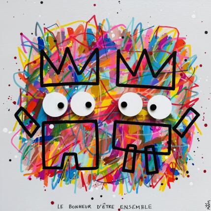 Peinture LE BONHEUR par Mam | Tableau Pop-art Acrylique Icones Pop, Portraits, Scènes de vie