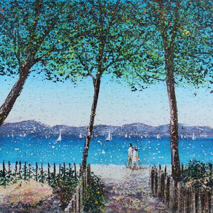 Peinture En amoureux dans le sud de la France par Dessapt Elika | Tableau Impressionnisme Acrylique, Sable