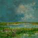 Peinture Lilas de mer en Baie de Somme par Sannier Daniel | Tableau Impressionnisme Paysages Huile