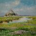 Pintura St Michel, Moutons por Sannier Daniel | Pintura Impressionism Paisajes Aceite
