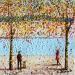 Peinture Rendez-vous d'automne par Dessapt Elika | Tableau Impressionnisme Acrylique Sable