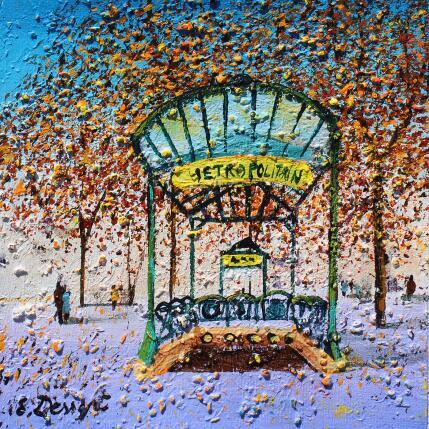 Peinture Métropolitain par Dessapt Elika | Tableau Impressionnisme Acrylique, Sable