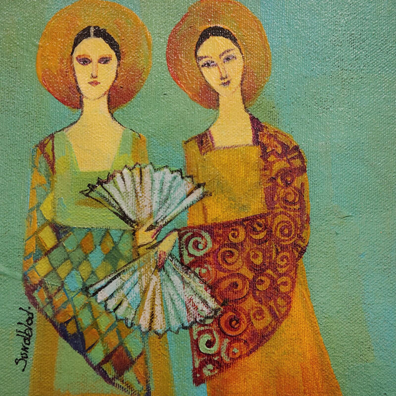 Painting Taï girl by Sundblad Silvina | Painting Naive art Acrylic Pastel