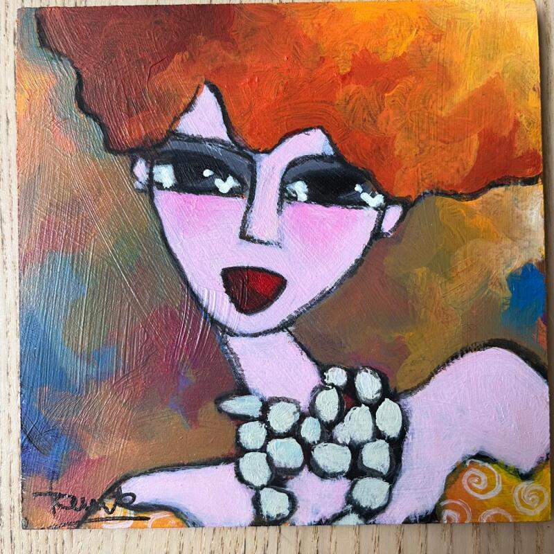 Painting Portrait by Fauve | Painting Figurative Life style Acrylic