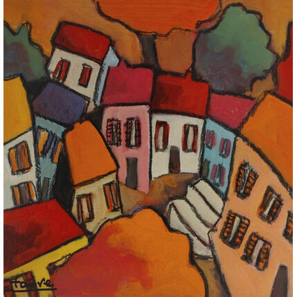 Painting La vie en orange by Fauve | Painting Figurative Acrylic, Oil Life style, Pop icons