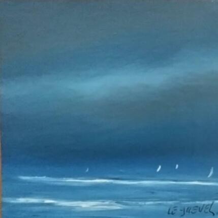 Painting La course by Le Guével Frédéric | Painting Figurative Oil Marine