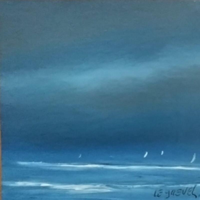 Peinture La course  par Le Guével Frédéric  | Tableau Figuratif Marine Huile