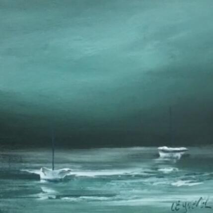 Painting Marée haute  by Le Guével Frédéric  | Painting Figurative Oil Marine