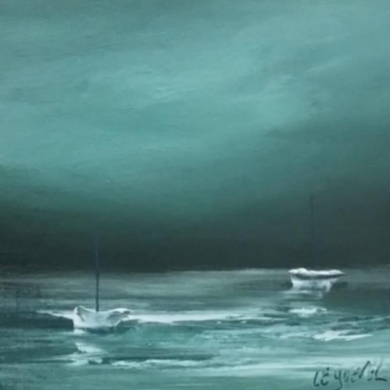 Painting Marée haute  by Le Guével Frédéric  | Painting Figurative Marine Oil