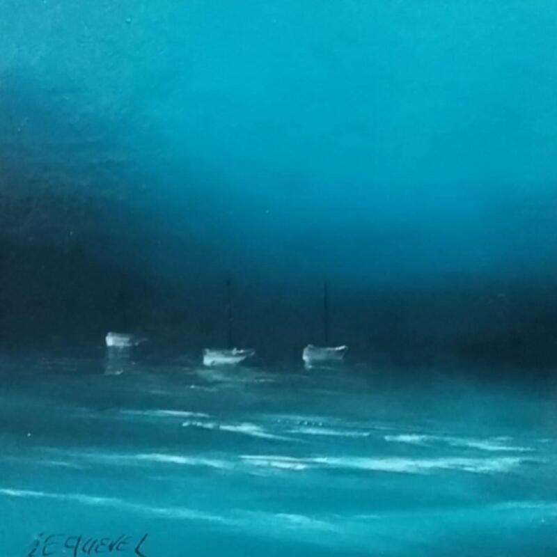 Painting Marine azur by Le Guével Frédéric  | Painting Figurative Marine Oil