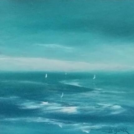 Painting Au large  by Le Guével Frédéric  | Painting Figurative Oil Marine, Pop icons