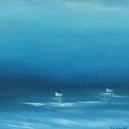 Painting Au calme  by Le Guével Frédéric  | Painting Figurative Oil Marine, Pop icons