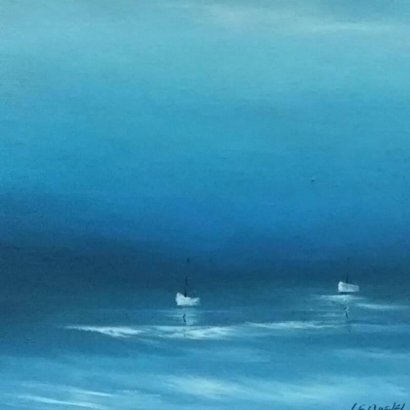 Painting Au calme  by Le Guével Frédéric  | Painting Figurative Marine Oil