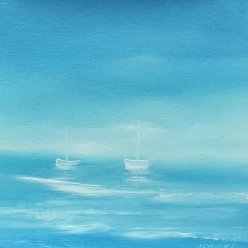 Pintura Temps clair  por Le Guével Frédéric  | Pintura Figurativo Marine Aceite