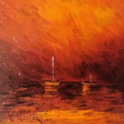 Peinture Orage par Le Guével Frédéric | Tableau Figuratif Huile Marine