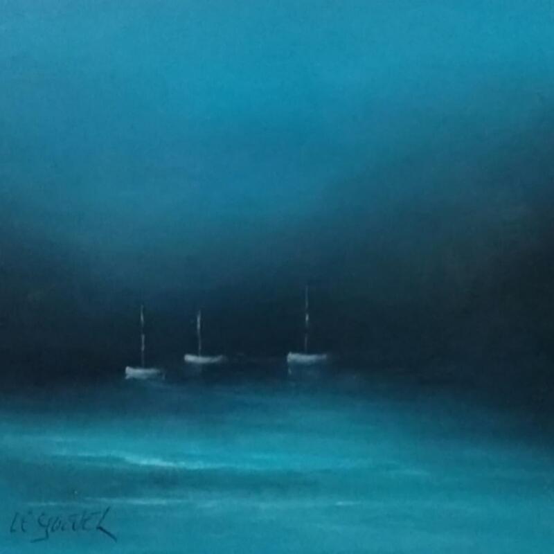 Gemälde Eau turquoise  von Le Guével Frédéric  | Gemälde Figurativ Marine Öl