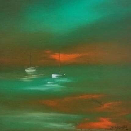 Peinture Le soir par Le Guével Frédéric | Tableau Figuratif Huile Marine