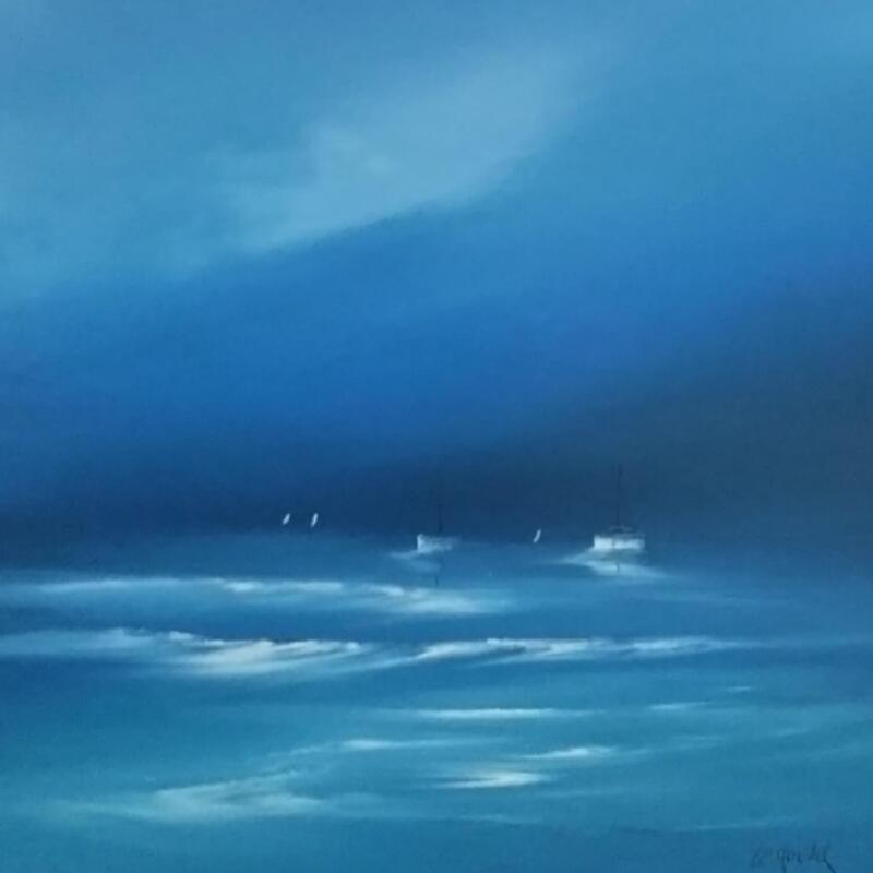 Pintura Azur por Le Guével Frédéric  | Pintura Figurativo Marine Aceite