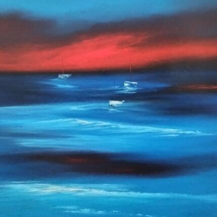 Peinture Ambiance nocturne par Le Guével Frédéric | Tableau Figuratif Huile Marine