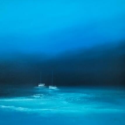 Painting Bleu profond  by Le Guével Frédéric  | Painting Figurative Oil Marine