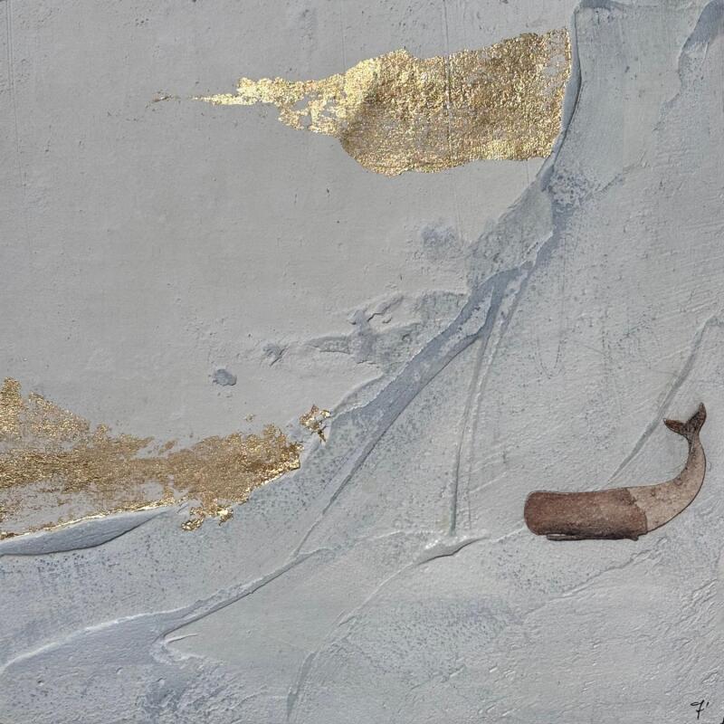 Peinture MOTIVAZIONE par Roma Gaia | Tableau Matiérisme Minimaliste Acrylique Sable