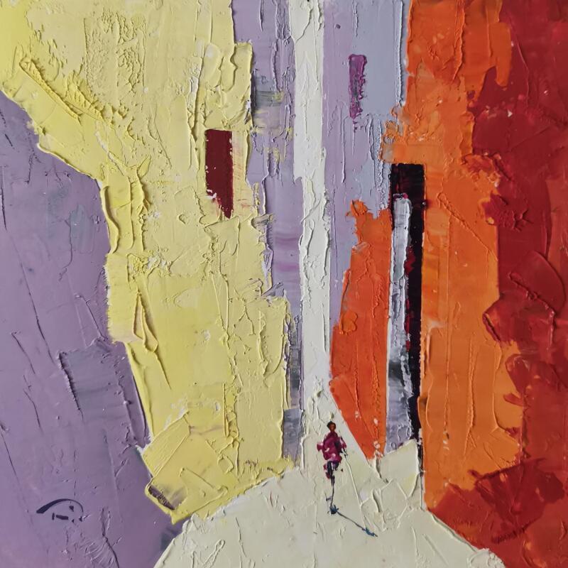 Peinture Bonjour soleil par Tomàs | Tableau Impressionnisme Urbain Huile