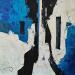 Painting Ombres blaves  by Tomàs | Painting Abstract Urban Life style Oil