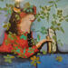Painting Paseo con flores by Villanueva Puigdelliura Natalia | Painting Figurative