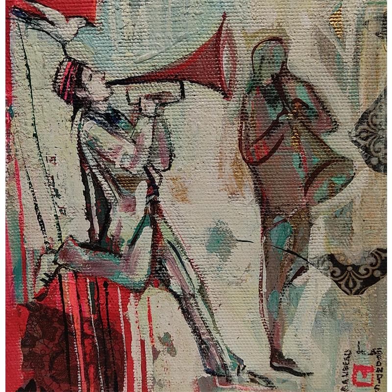 Peinture MON OISEAU par Machi | Tableau Figuratif Scènes de vie Huile Acrylique