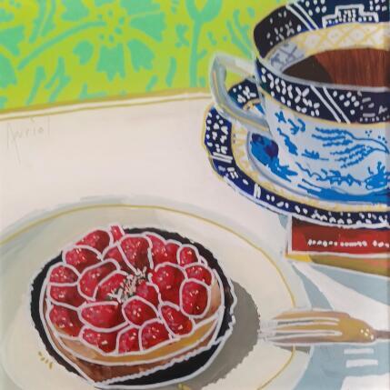 Painting Il affirma que c'était la saison des fraises des bois by Auriol Philippe | Painting Figurative Acrylic, Plexiglass, Posca Still-life