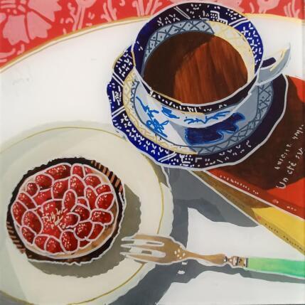 Peinture Les fraises poussaient, en été,  rue du bac par Auriol Philippe | Tableau Figuratif Acrylique, Plexiglas, Posca Natures mortes