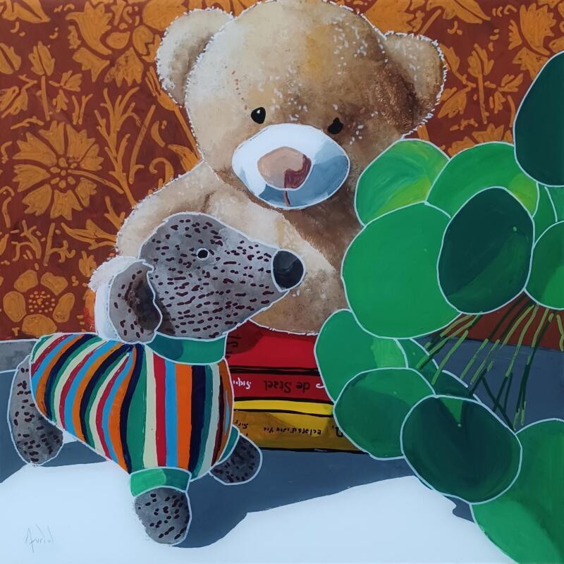 Gemälde David rêvait de Venise,  Célestin était perplexe von Auriol Philippe | Gemälde Figurativ Stillleben Plexiglas Acryl Posca