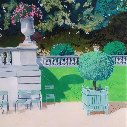 Painting Gérard ne savait pas quelle chaise choisir by Auriol Philippe | Painting Figurative Acrylic, Plexiglass, Posca Still-life