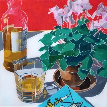 Painting Pablo sirotait son café  by Auriol Philippe | Painting Figurative Acrylic, Plexiglass, Posca Still-life