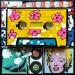 Peinture POP K7 (jaune) par Costa Sophie | Tableau Pop-art Icones Pop Acrylique Collage Upcycling