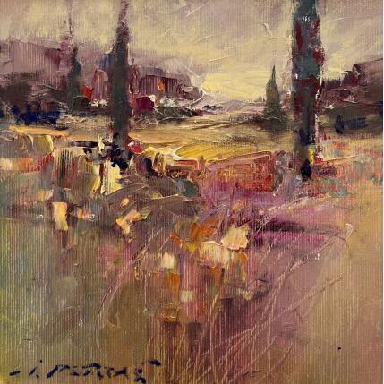 Peinture Between Two Trees par Petras Ivica | Tableau Figuratif Huile Paysages