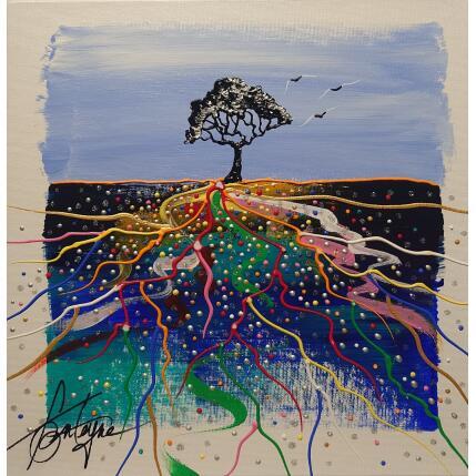 Painting Donne la paix by Fonteyne David | Painting Figurative Acrylic