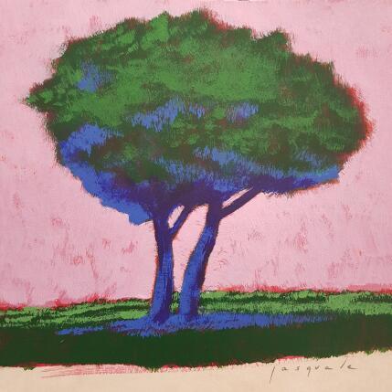 Painting Arrière saison by Pasquale | Painting Figurative Acrylic Architecture, Landscapes, Nature, Pop icons